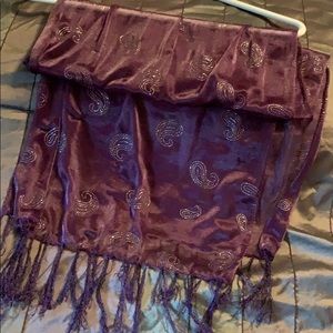 Purple sheer scarf